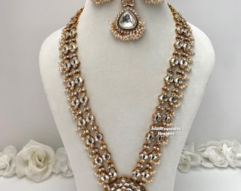 Premium quality elegant Kundan Raani haar/ long Necklace/Indian Jewelry/ bridal long Necklace