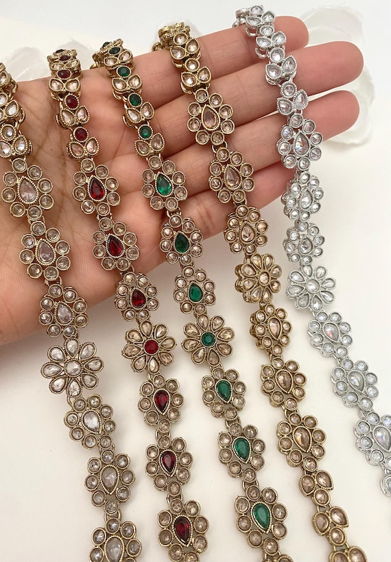 Antique Gold and Silver Polki sheesh Phool/Head band/Matha Patti/ Sheesh  Patti/ Matha Phool/Indian Bridal matha patti