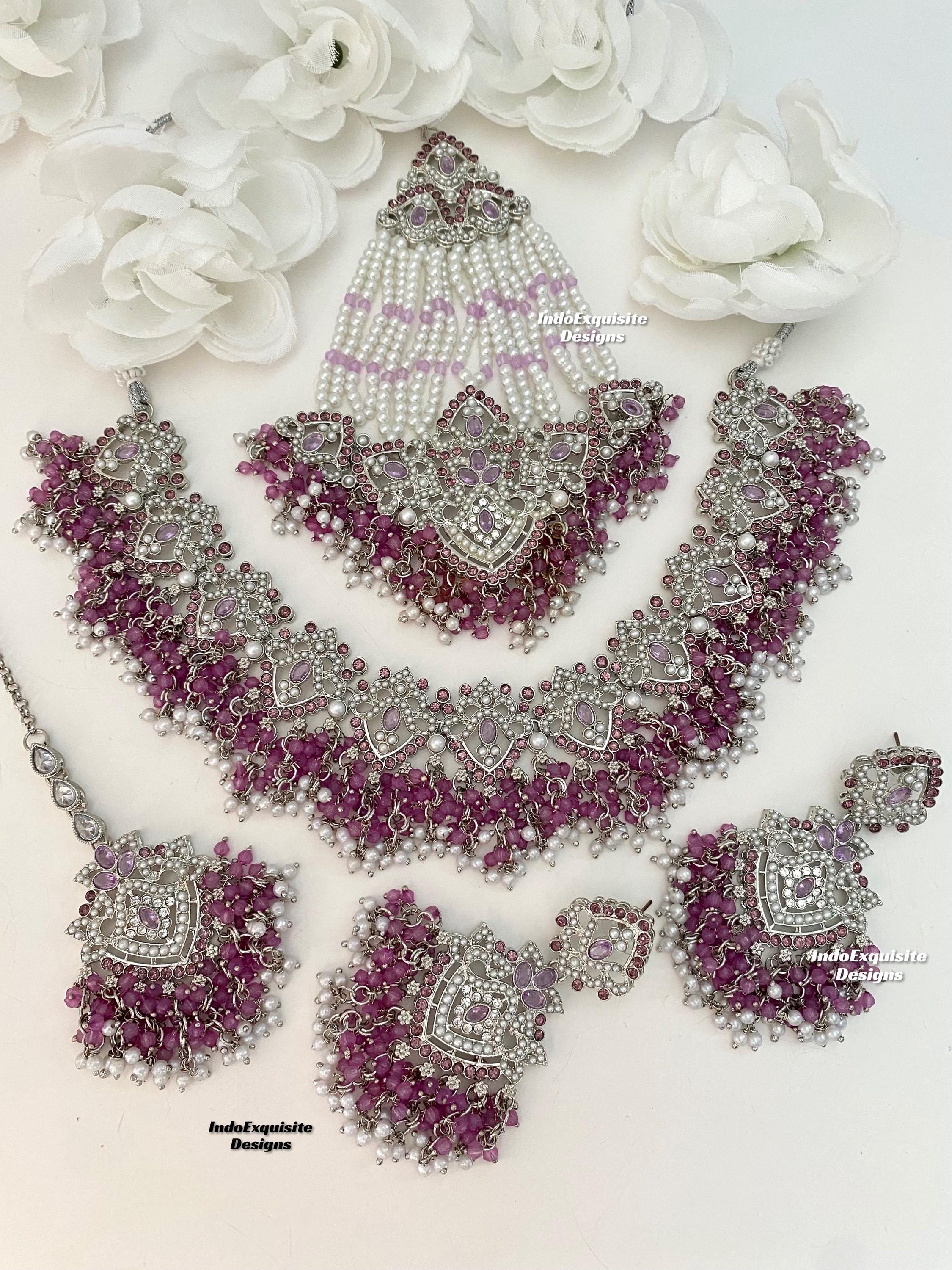 Pakistani Purple Jewellery Set