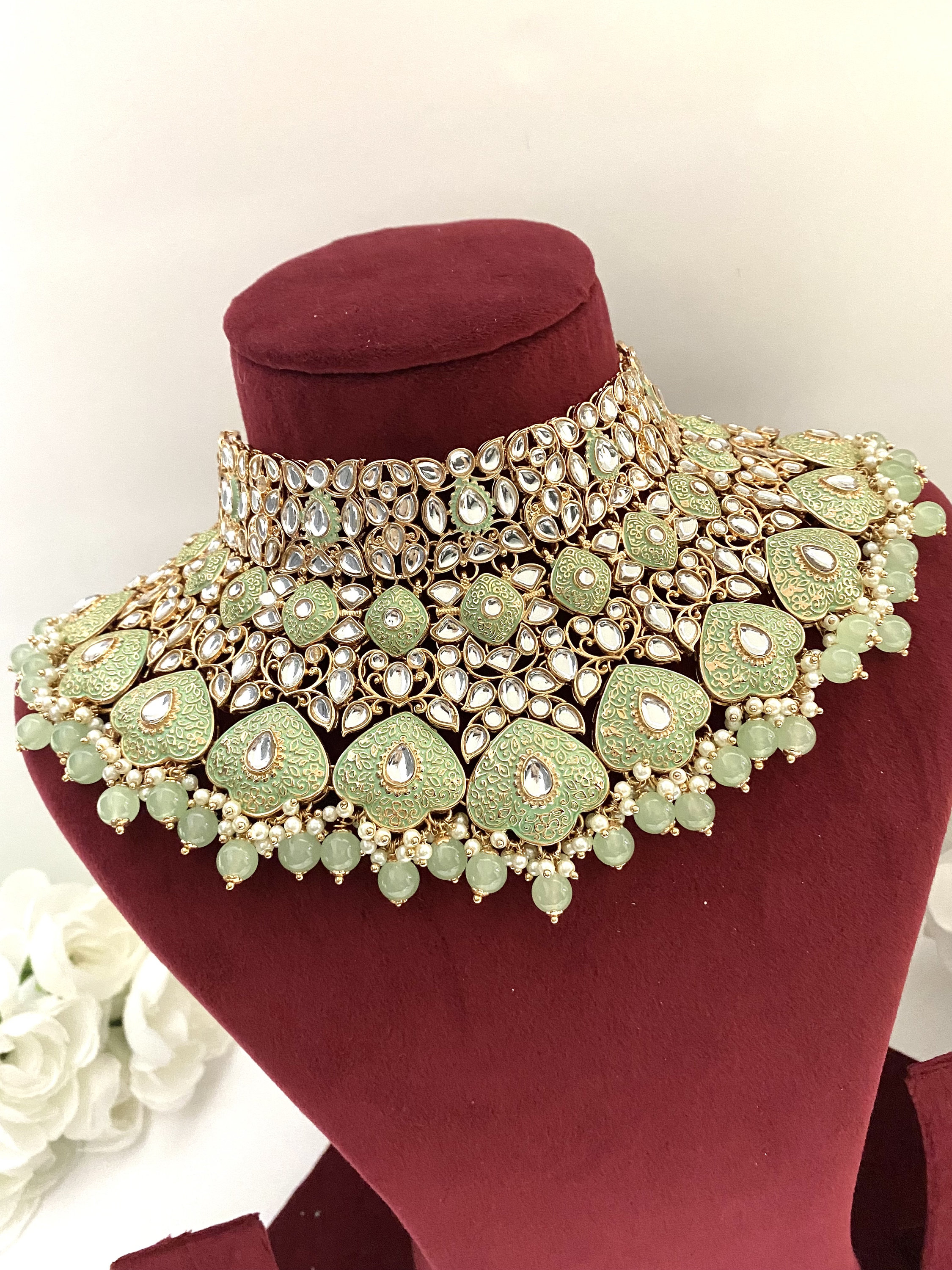 Premium Quality Kundan Meenakari Necklace sets/ Bridal set/ Indian Wedding jewelry/ Bollywood/ elegant and unique jewelry