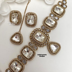 Premium quality kundan Choker Set/ Indian Jewelry/unique Kundan choker set/Indian jewelry set/Bridal jewelry