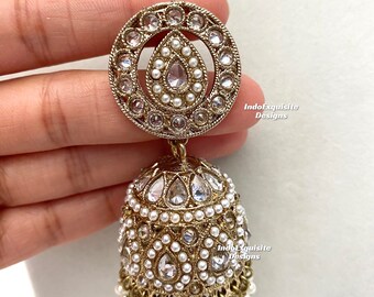 プレミアム品質のアンティークゴールドベースのホワイトポルキ