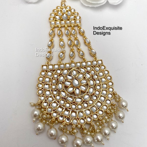 Kundan Passa Jhoomer Jhumar / head side passa / Bridal Head piece / Indian jewelry