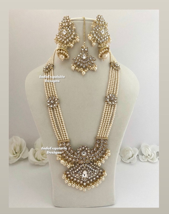 Kundan Raani haar/ Kundan Necklace Set/ Indian Jewelry/ High quality kundan and polki jewelry/ Bollywood jewelry/ bridal Necklace