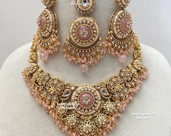 Premium quality Kundan statement necklace Set/ Indian heritage necklace set/Indian jewelry