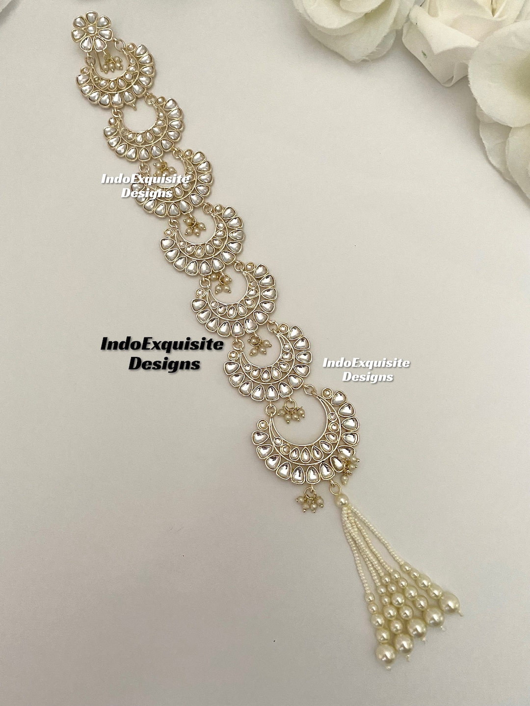 Kundan Choti/braid Jewelry /indian Bridal Choti/kundan Hair Accessories