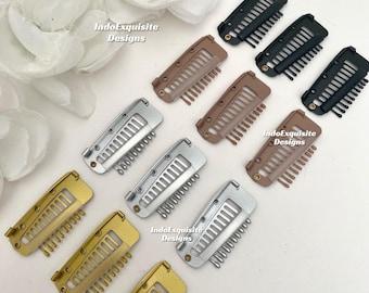 Pack of 3 Chunni clips with attached safety pins / Duppata clips/ Hijjab clips/ Veil pins/scarf pins/ Hair clips/Hair accessories