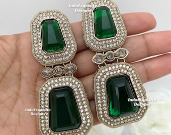 Boucles D'oreilles Dormeuses Antiques En Or 18k - Style Goutte Finement Travaillé (circa 1900), Occasion