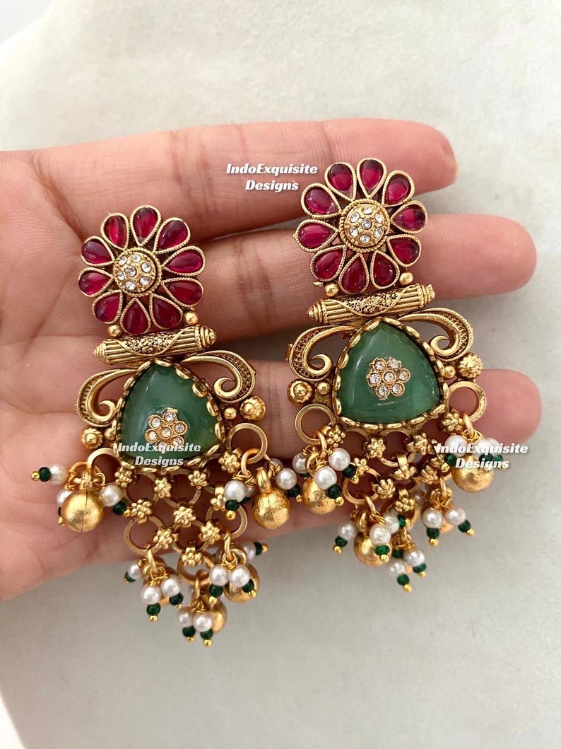 Sukkhi Premium Rakhi Combo Set For Brother - 2 Gold Plated Kundan & Pearl Rakhis With Meenakari, Roli Chawal & Greeting Card (CBRAK106943) - View #5