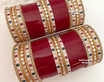 Indian Bridal Kundan Choora Set/ Wedding Chooda/traditional bridal Chooda/bridal chooda/latest chooda Chuda/trendy chooda Chuda/Chuda Set