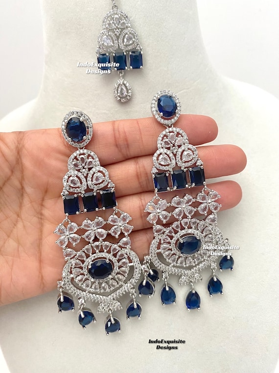 American Indian Jewelry II & III セット American Diamond Necklace Set / CZ Necklace/indian Jewelry