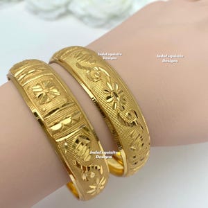 Premium quality Gold Plated Kade/ bangles/Real Gold look bangles/ Indian gold plated jewelry/High quality gold bangles