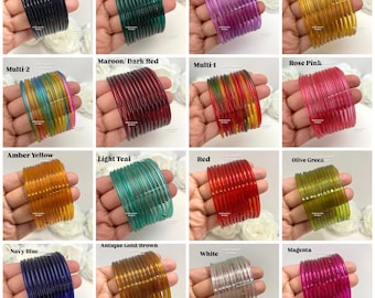 Viral Jelly Glass Bangles/ Indian Jewelry/ one dozen pack/ pack of 12 bangles