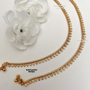 Gold plated anklets/Payal/ Punjabi Jhanjra with Ghungroo/Indian bridal payal/golden Ghungroo Payal/Panjeb/Indian anklets