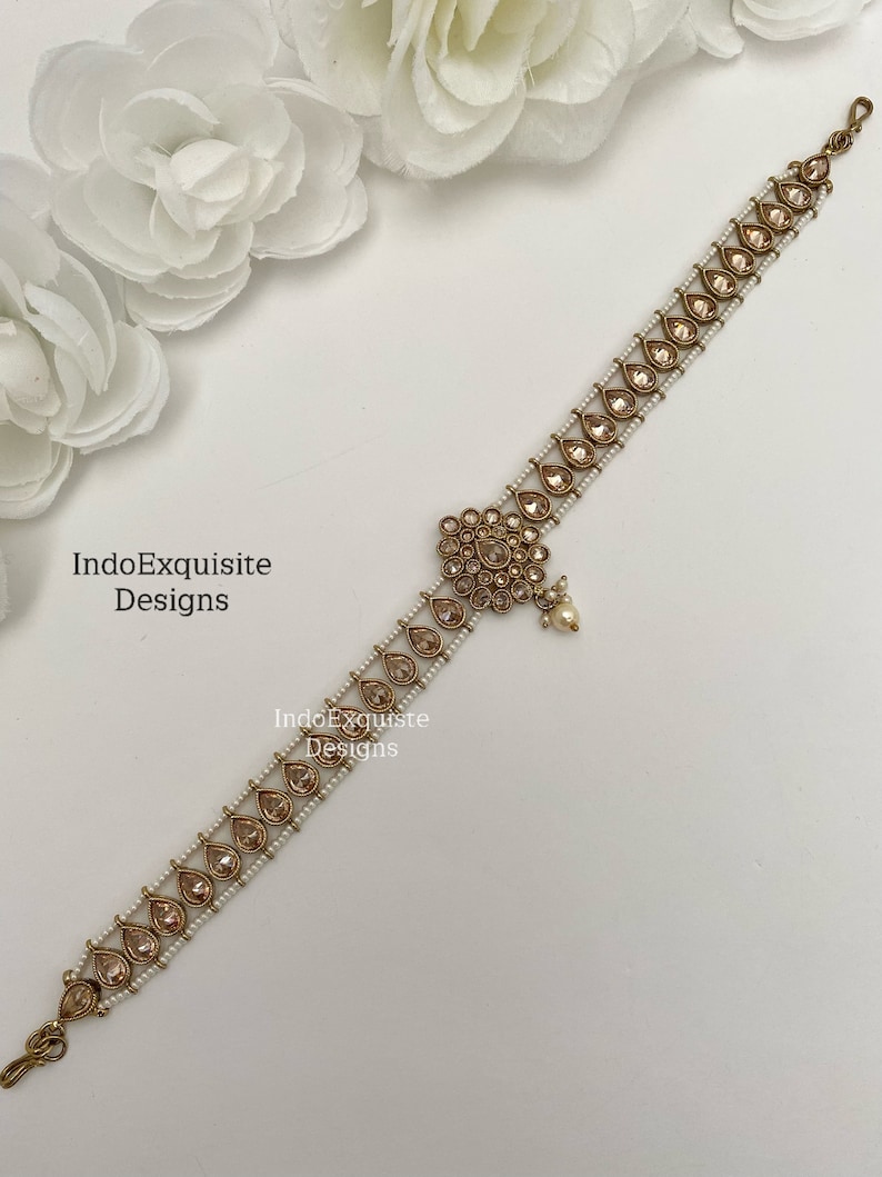 Buy Antique Gold Polki Sheesh Phool/head Band/matha Patti/ Sheesh