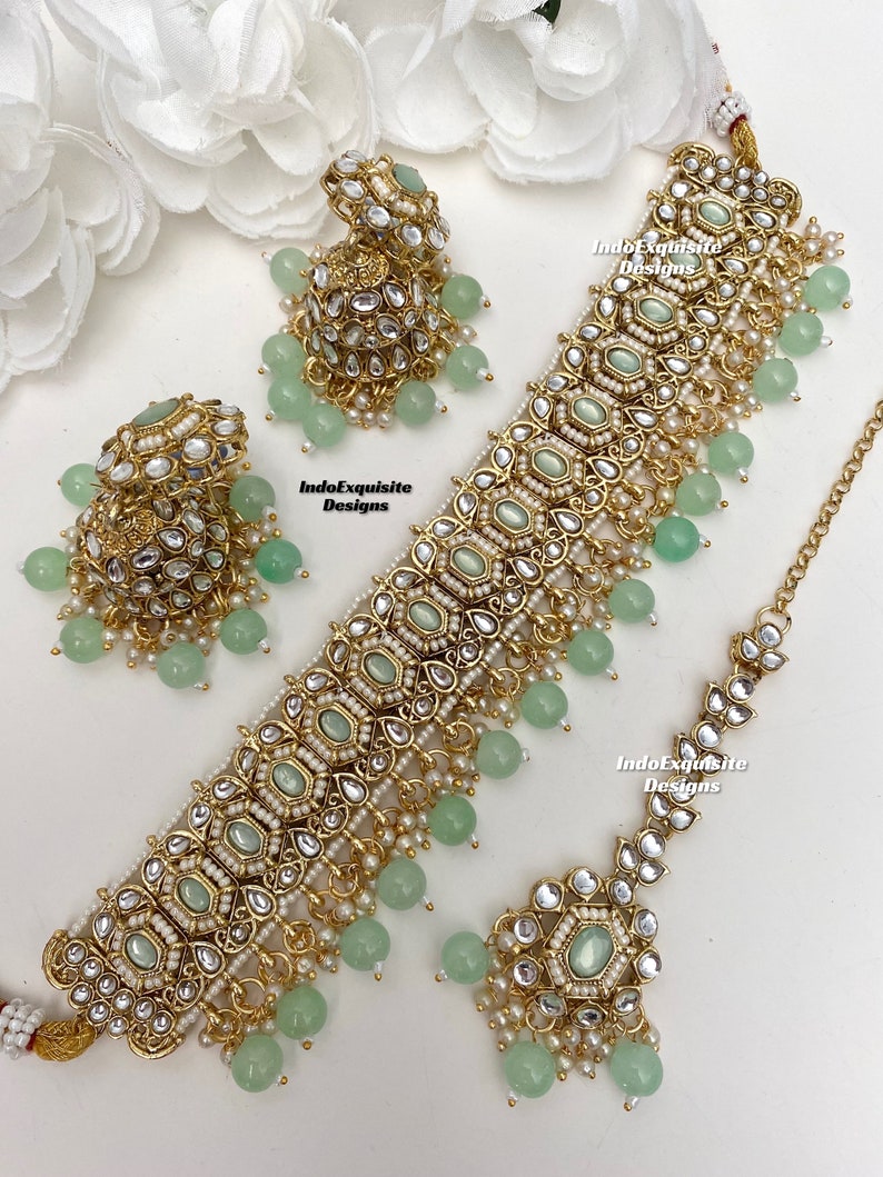Kundan Choker Set/ Indian Jewelry/unique Kundan Choker Set