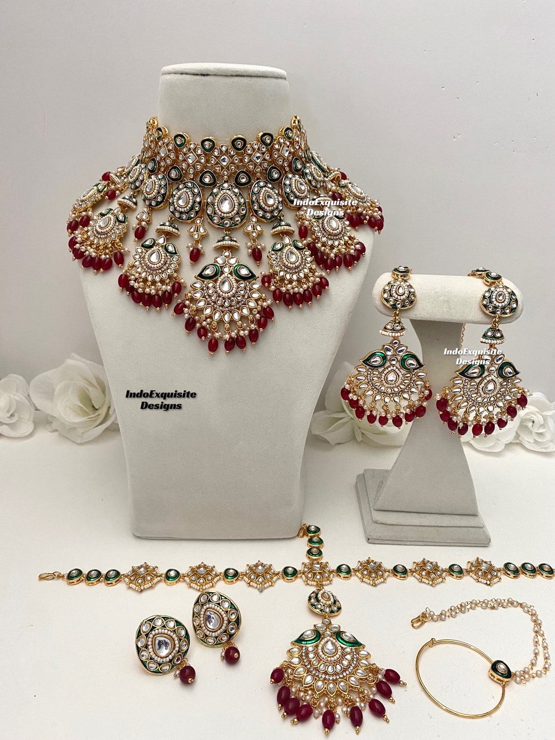 Elegant Kundan Bridal Set/indian Bridal Jewelry/ High Quality Kundan ...