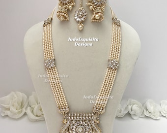 Kundan Raani haar/ Kundan Necklace Set/ Bijoux indiens/ Bijoux kundan et polki de haute qualité/ Bijoux Bollywood/ Collier de mariée