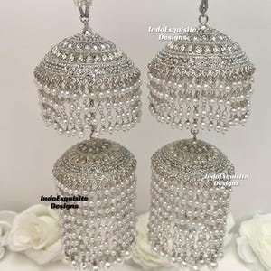 Indiano nupcial qualidade premium prata polki kaleera/casamento kaleere/kundan polki kaleere/nupcial kaleere