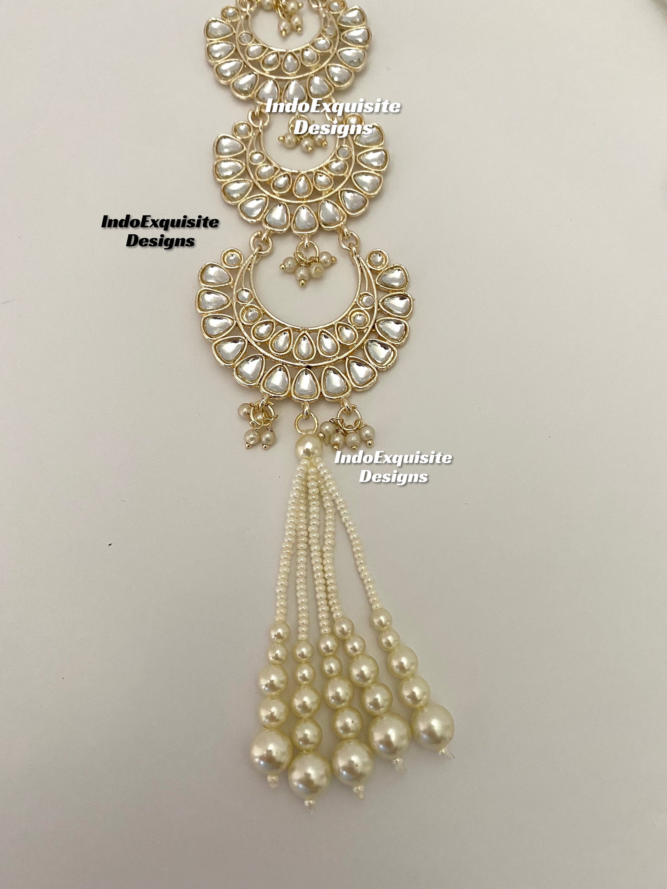 Kundan Choti/braid Jewelry /indian Bridal Choti/kundan Hair Accessories
