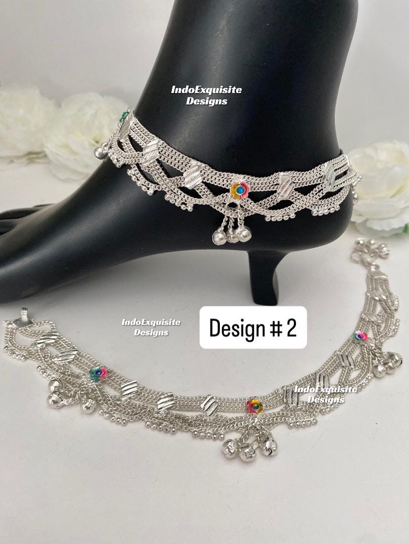 Meenakari Payal Silver Canada