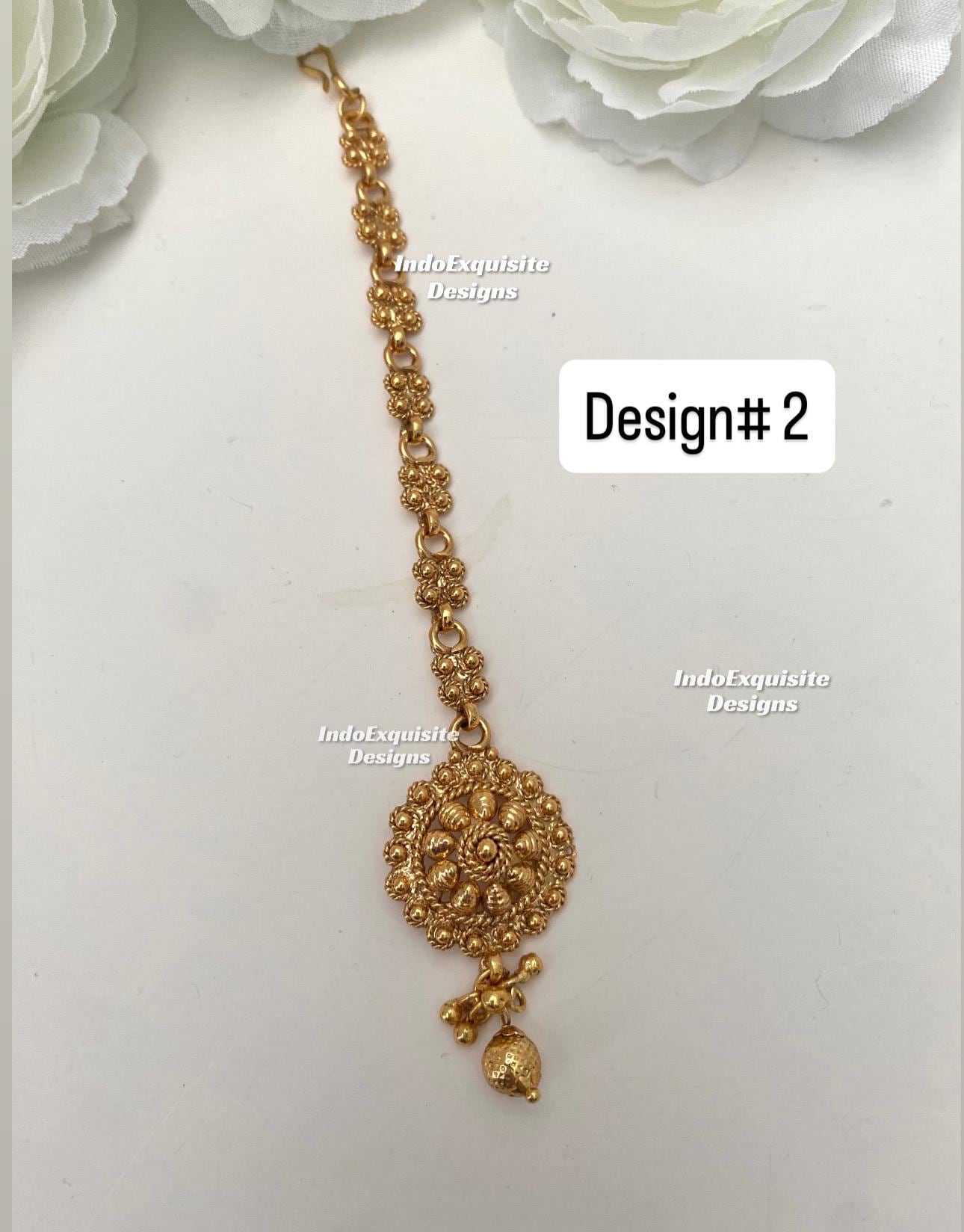 Gold Plated Maang Tikkas/gold Look Tikka/ High Quality 