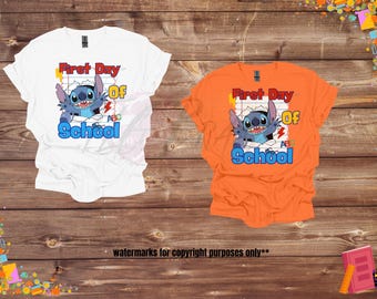 Camiseta de Stitch para el primer día de clases: camiseta de regreso a clases inspirada en Disney