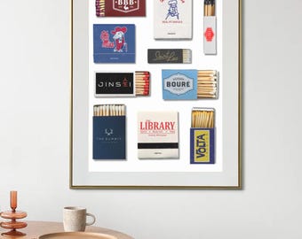 Vintage Ole Miss Matchbook Art Print | Instant Download | Oxford MS | University of Mississippi Collectible | College Campus Decor