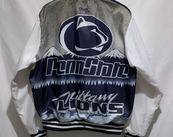 Vintage 90s Penn State Nittany Lions Chalk Line Jacket Large Medium Fanimation 1990s