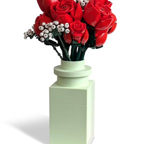 LEGO Brick Inspired Vase for Botanical Flower Bouquets - Brick, Brick, Stud