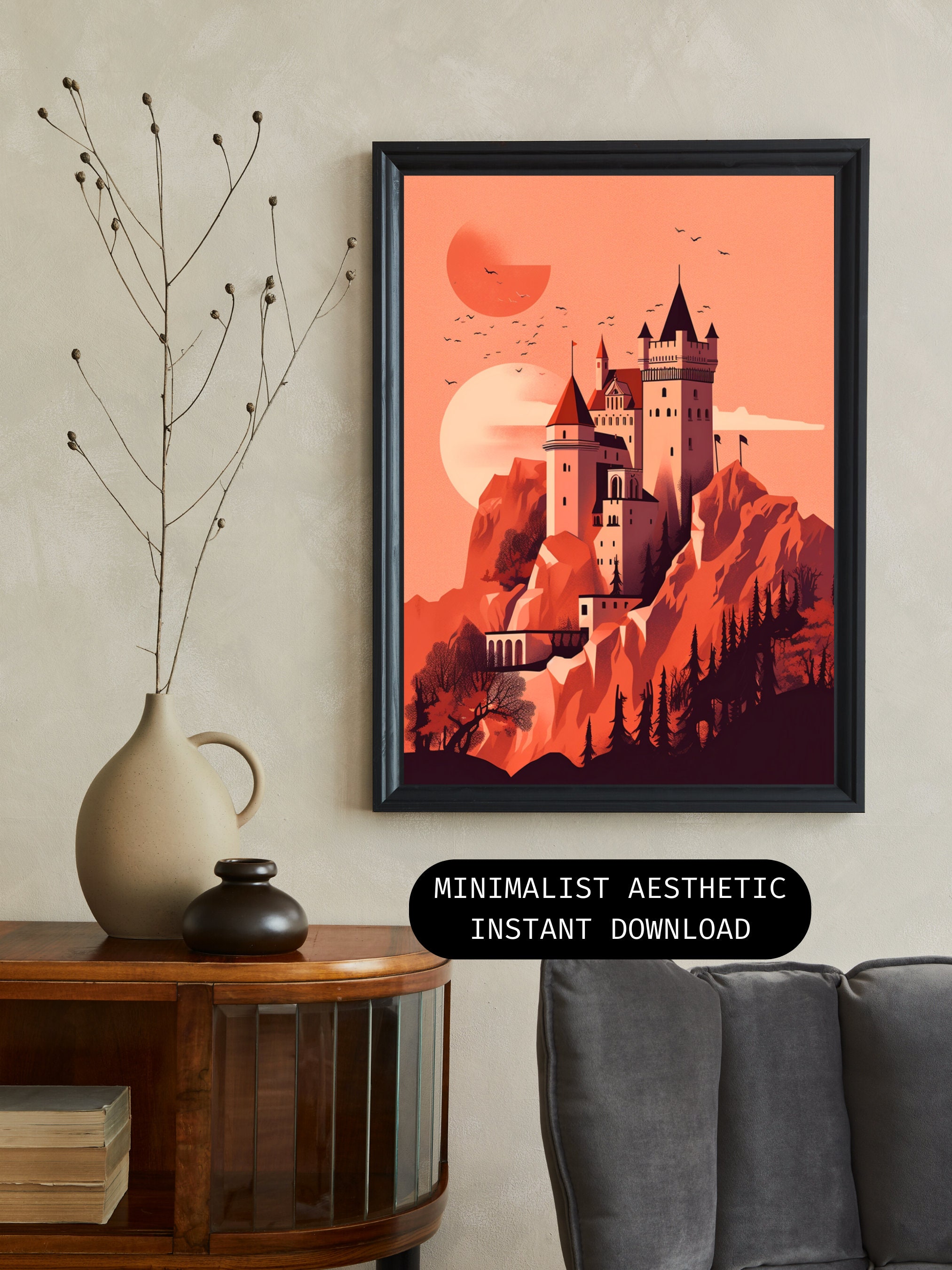 Dracula's Castle Wall Art Dracula Castle Art Print Gothic Etsy