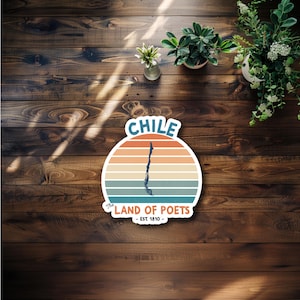 Retro Chile Waterproof Sticker or Magnet
