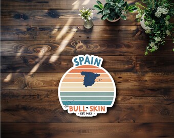 Sticker ou aimant imperméable rétro Espagne