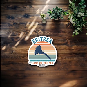 Retro Eritrea Waterproof Sticker or Magnet