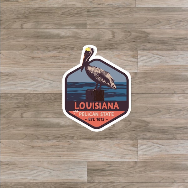 Louisiana (LA) State Sticker or Magnet