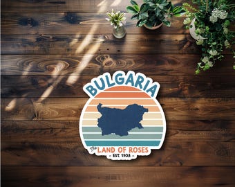 Bulgarien Aufkleberbogen A4 – Sehenswürdigkeiten, Stadtkarte, Flagge & Skyline | Vinyl-Sticker Für Laptop, Auto & Deko