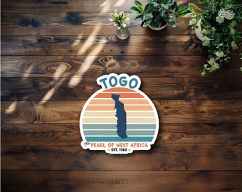 Retro Togo Waterproof Sticker or Magnet