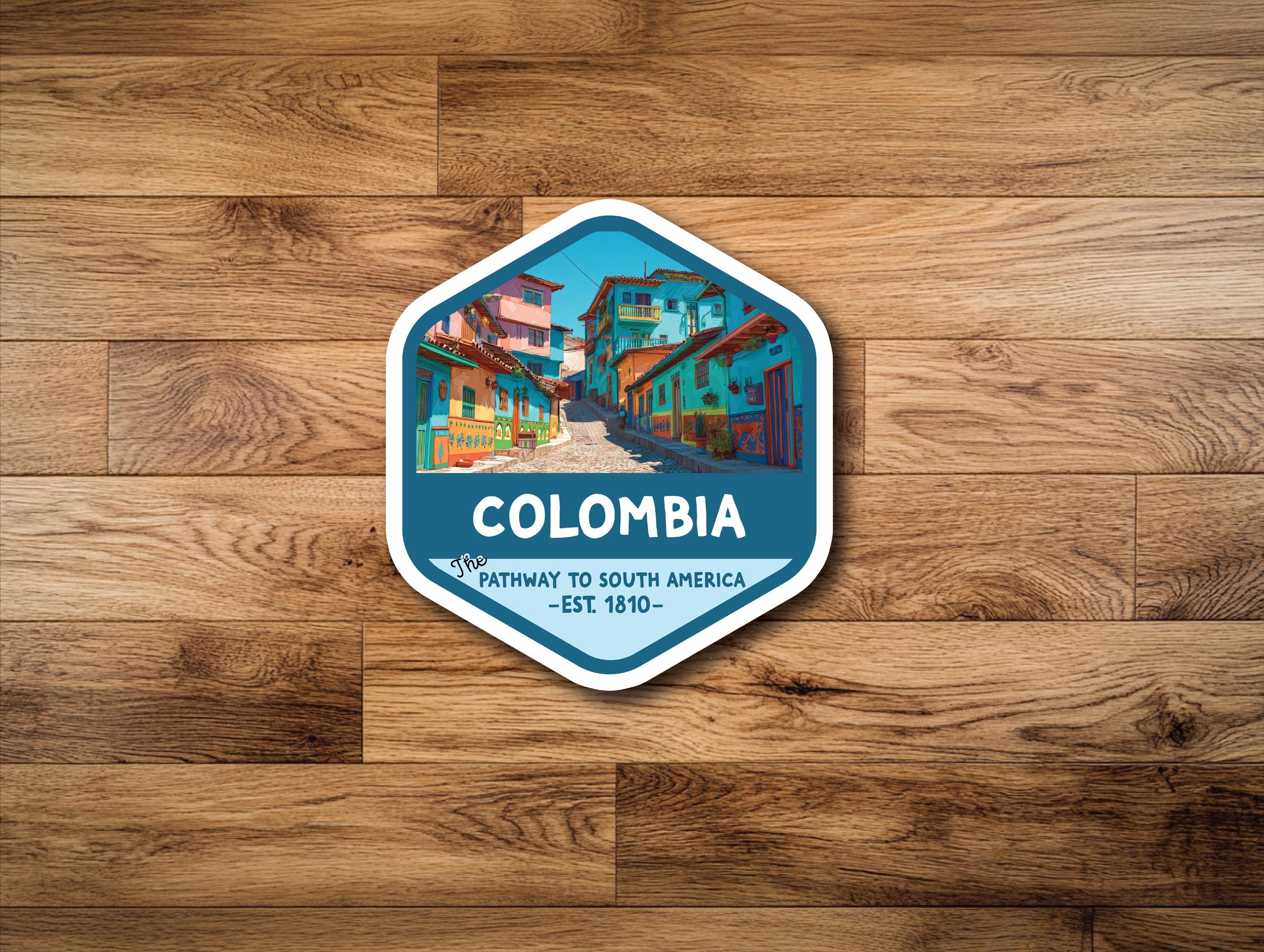 thumbnail image 2 of Colombia Flag Chrome Emblem Car Decal Sticker - Peel And Stick 2 of 5