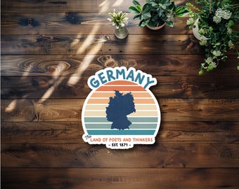 Retro Germany Waterproof Sticker or Magnet