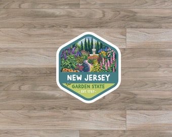 New Jersey (NJ) State Sticker or Magnet