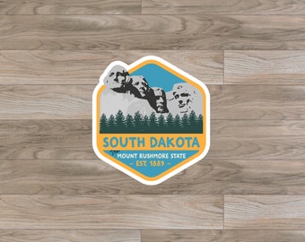 South Dakota (SD)  State Sticker or Magnet