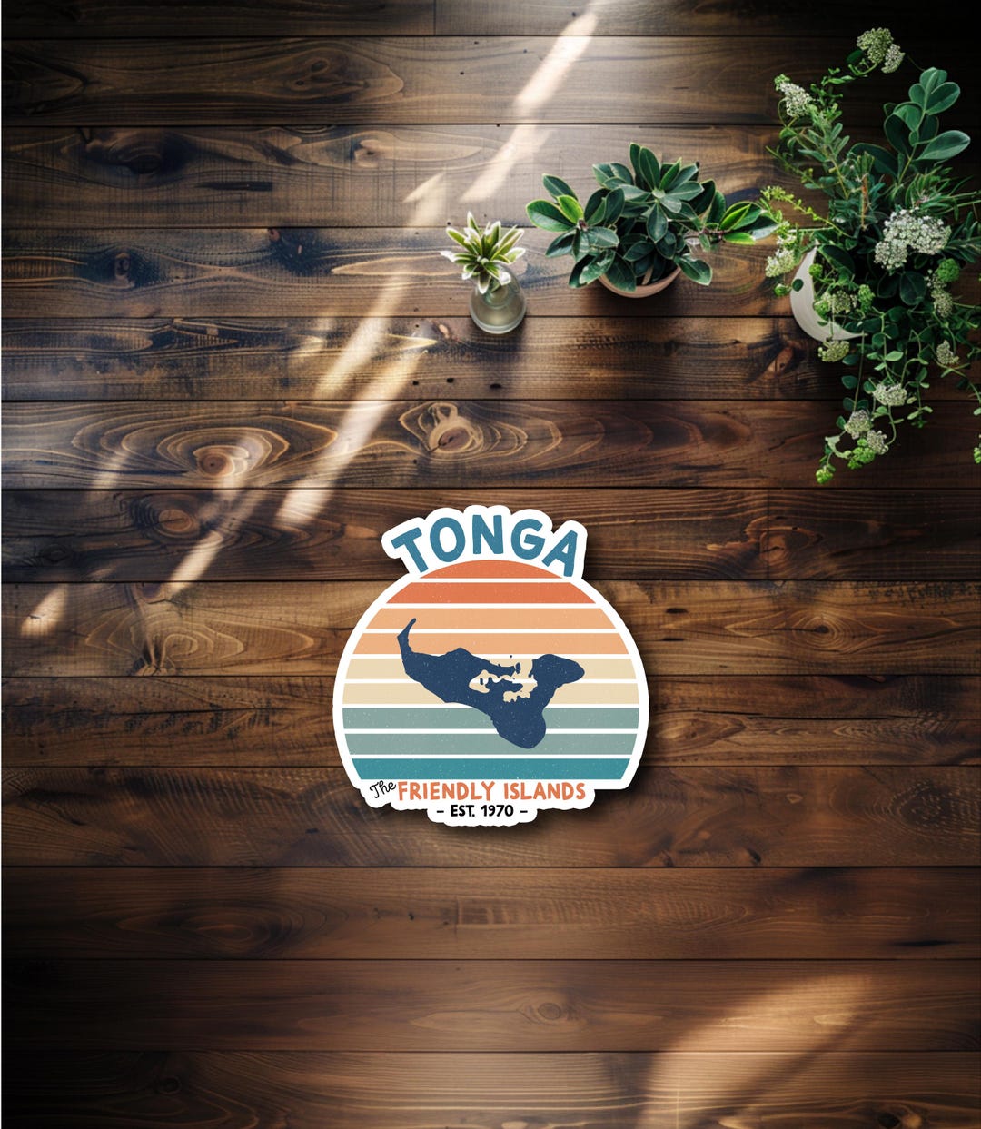 Retro Tonga Waterproof Sticker or Magnet - Etsy