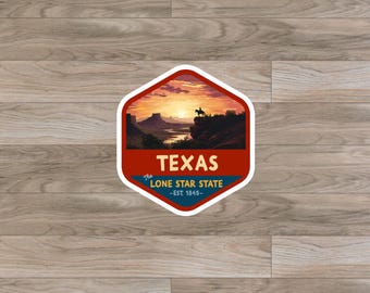 Texas (TX) State Sticker or Magnet