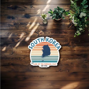 Retro South Korea Waterproof Sticker or Magnet