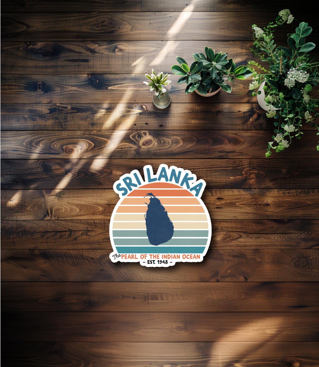 Retro Sri Lanka Waterproof Sticker or Magnet - Etsy