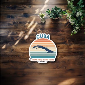 Retro Cuba Waterproof Sticker or Magnet