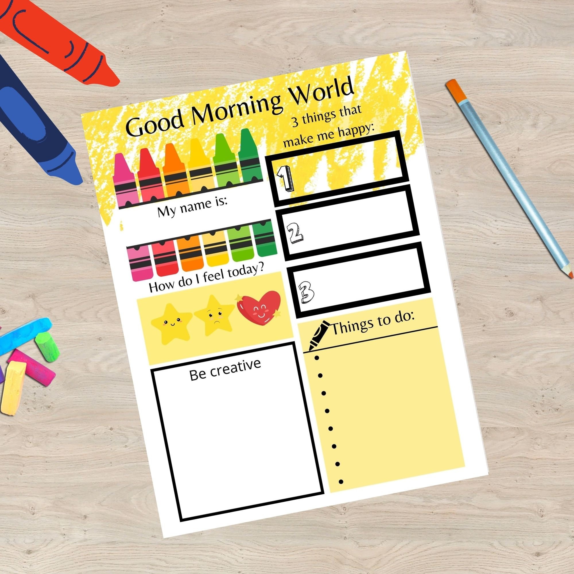 Kids Daily Printable Digital Activity Chart, Routine Chart, Schedule ...