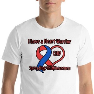 I Love a Heart Warrior CHD Short-Sleeve Unisex T-Shirt / Spreading Awareness / Gift for / Mom / Dad / Heart Month