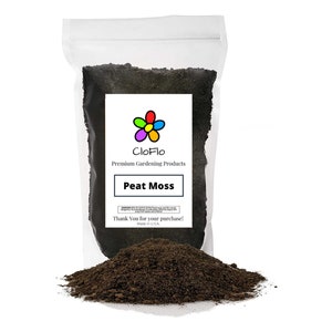 Premium Natural Sphagnum Peat Moss - Gardening Soil Amendment and Carnivorous Plant Soil Media by CloFlo