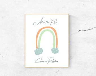 Rainbow Baby Nursery Print- Digital Download
